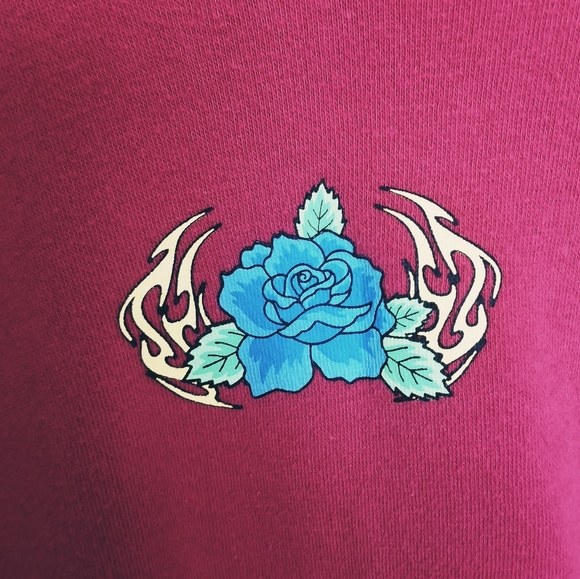 Y2K Cropped Hoodie S Red - Picture 3 of 5